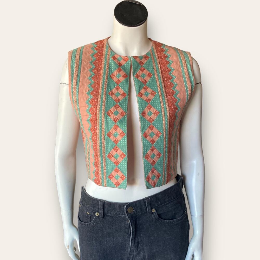 Homemade, micro quilted vest size small